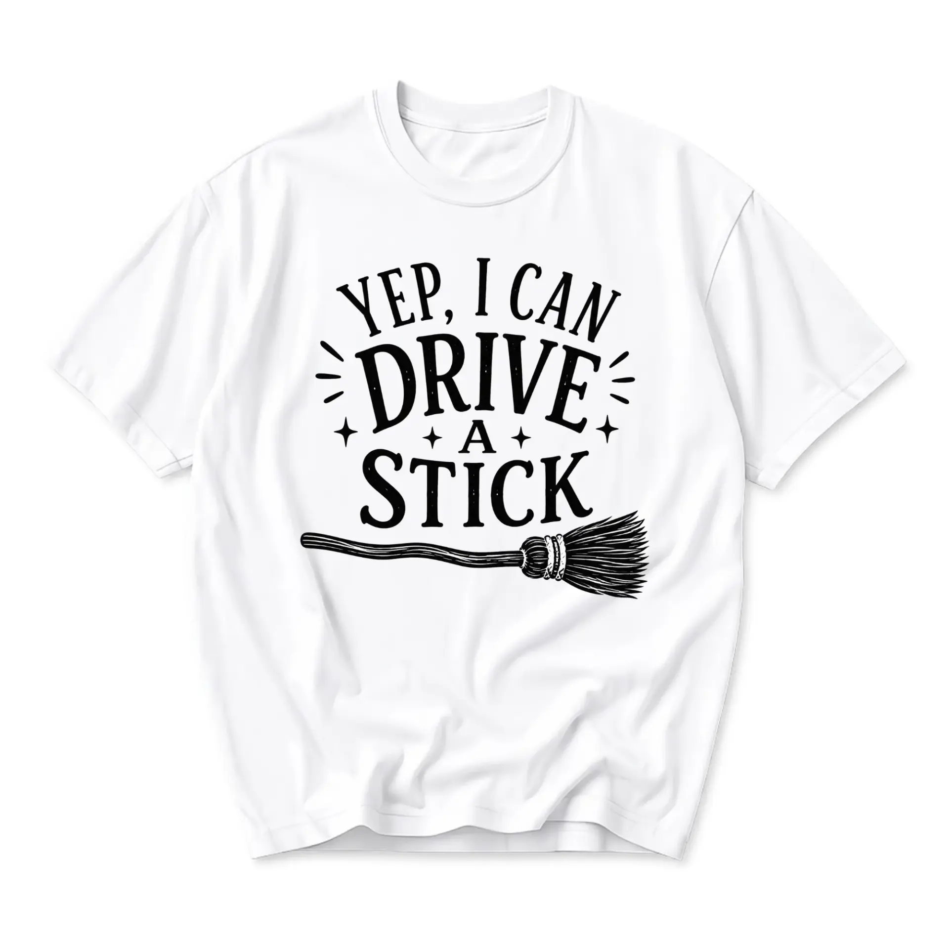 Funny Shirt Yep I Can Drive a Stick Graphic Tee Unisex Crew Neck Casual Cotton Top for Everyday Humor Statement
