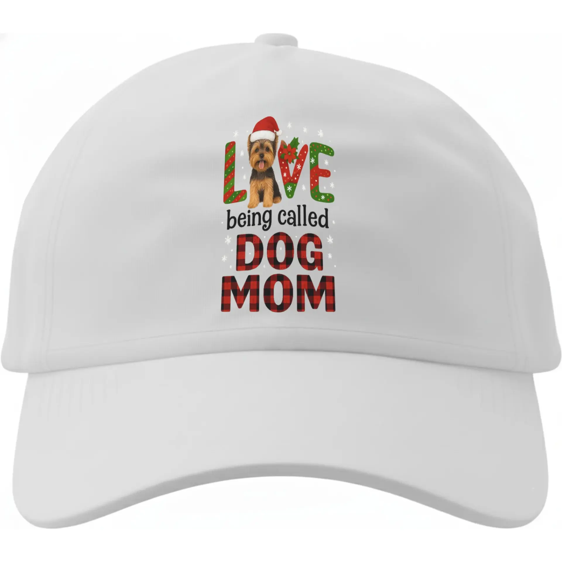 Dad Hat Baseball Cap Featuring Cute Holiday Dog Mom Design for Casual Everyday Style and Outdoor Sun Protection Wear