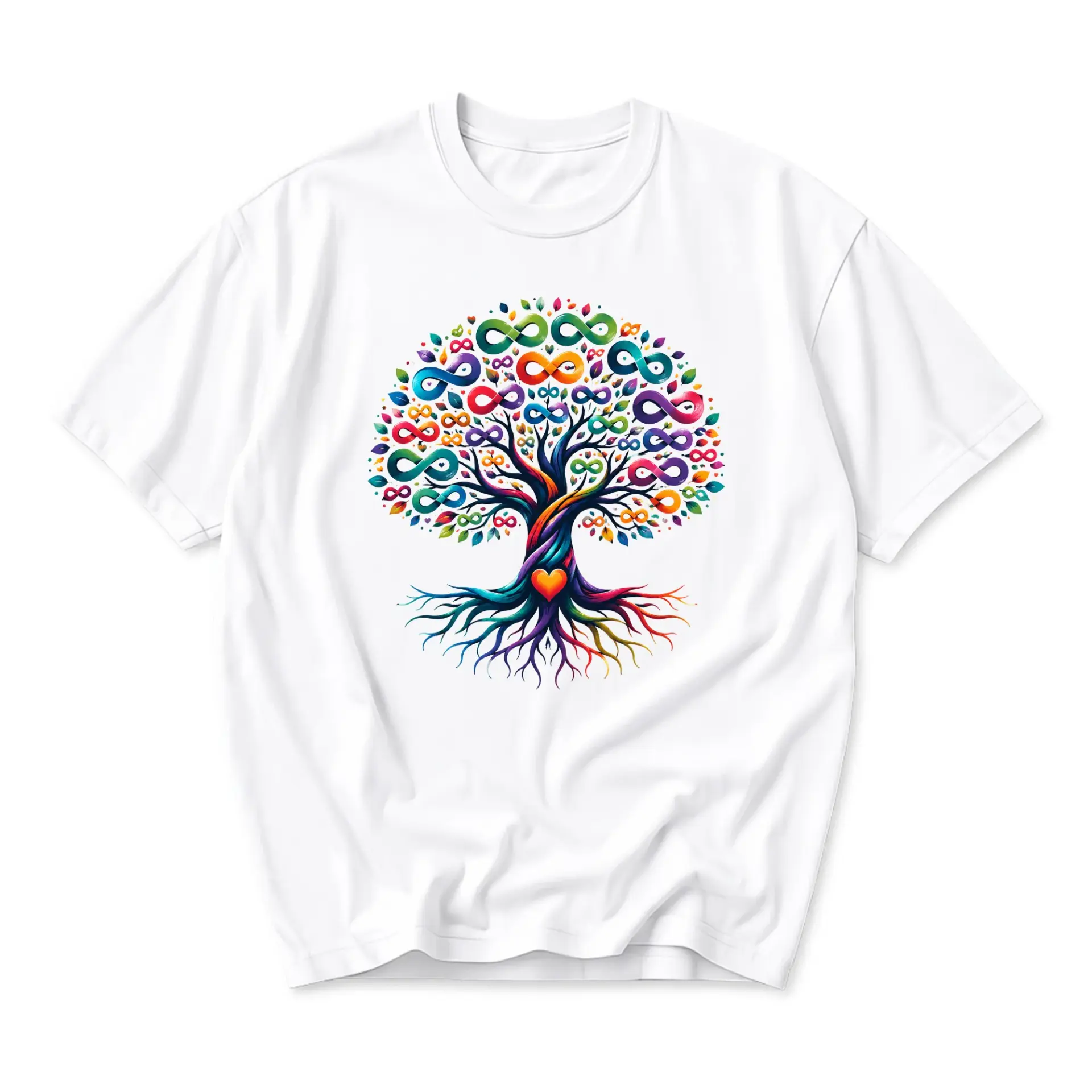 Graphic Tee Unisex Symbols Colorful Artwork Soft Cotton Crew Neck Casual Short Sleeve Shirt