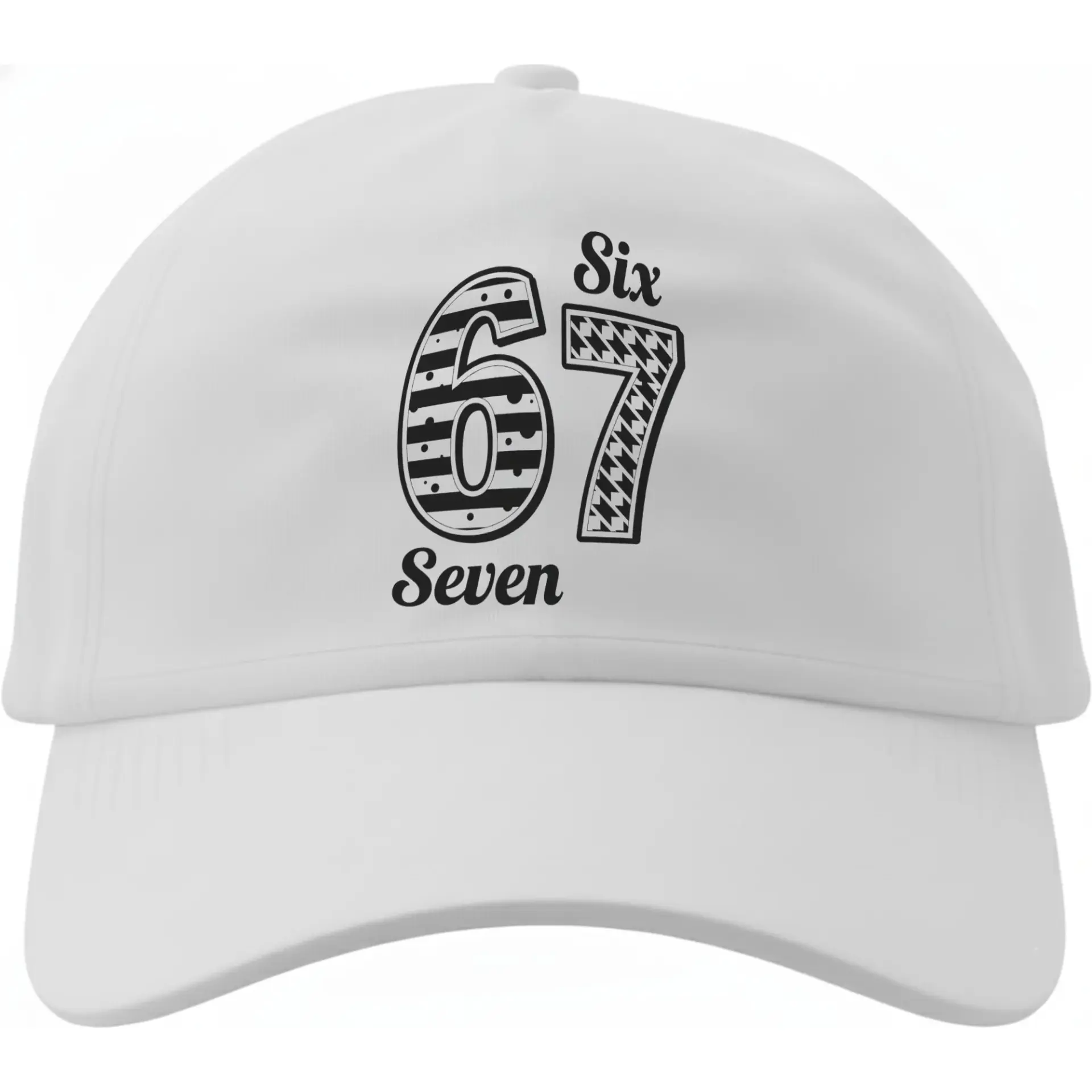 Baseball Cap Featuring Number Sixty Seven Graphic Design Casual Low Profile Cotton Hat with Adjustable Back Closure