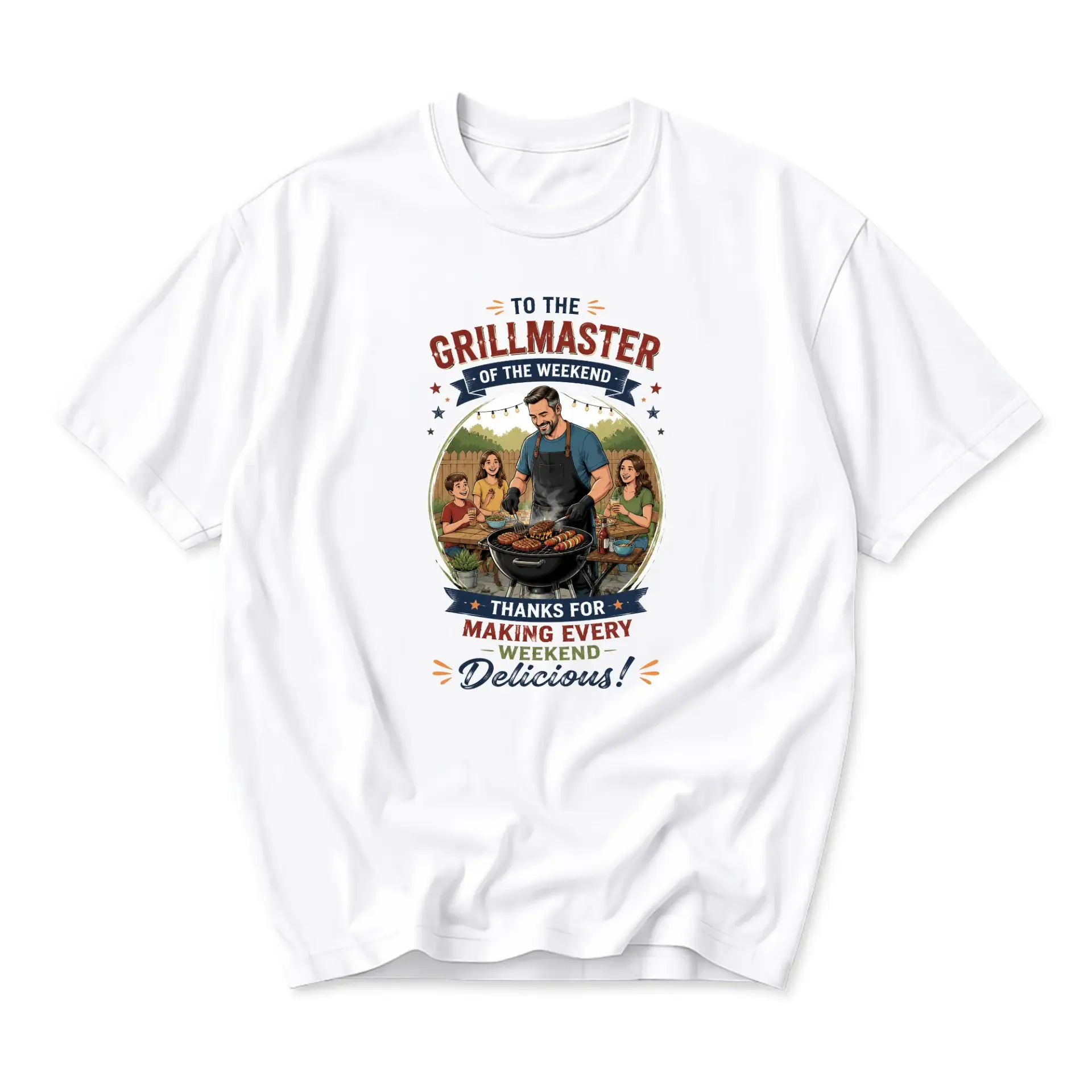 Graphic Tee of the Weekend Unisex Casual Shirt Comfortable Cotton Blend Apparel for Barbecue Enthusiasts