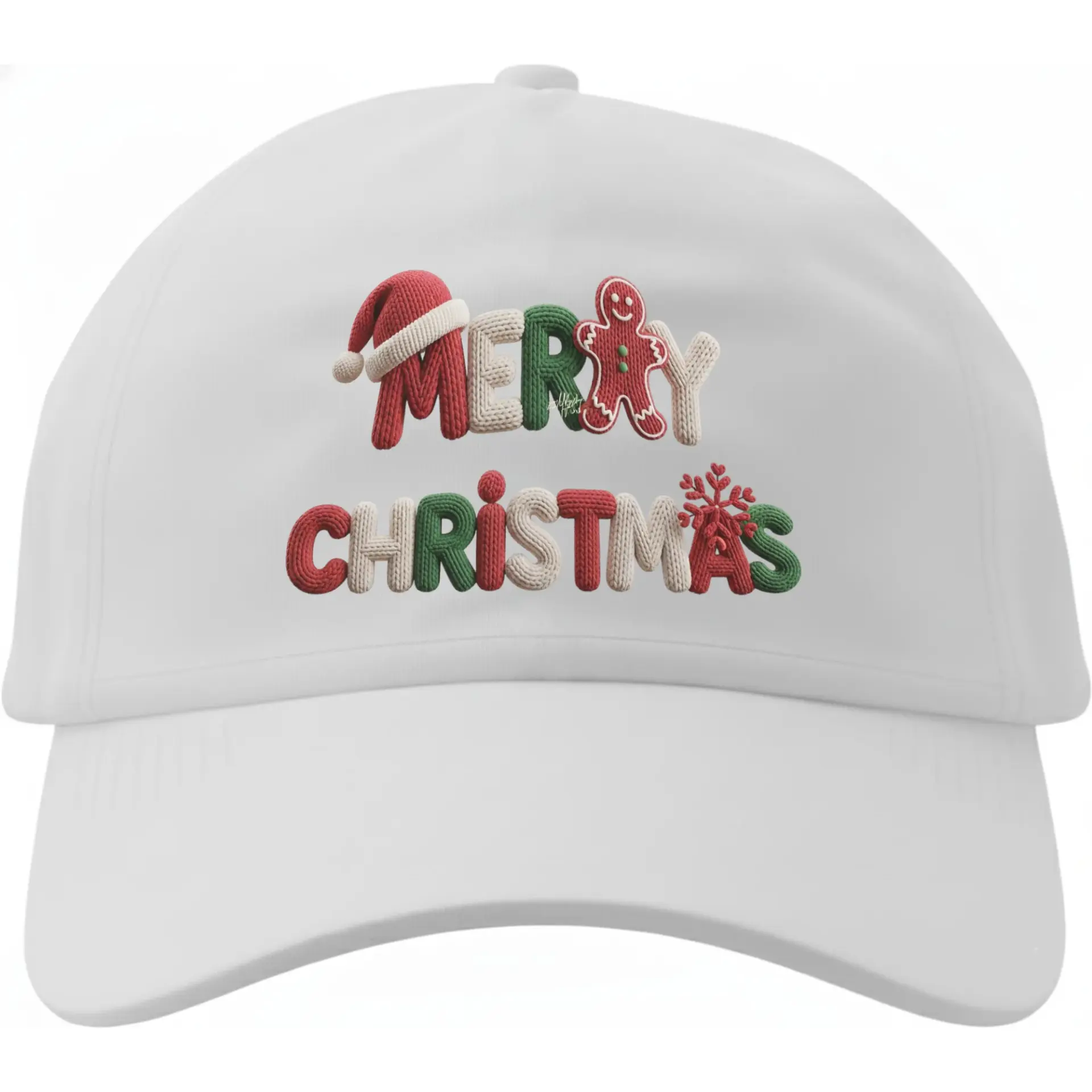 Baseball Cap Merry Christmas Holiday Knit Style Graphic Hat for Adults Unisex Seasonal Casual Comfortable Headwear
