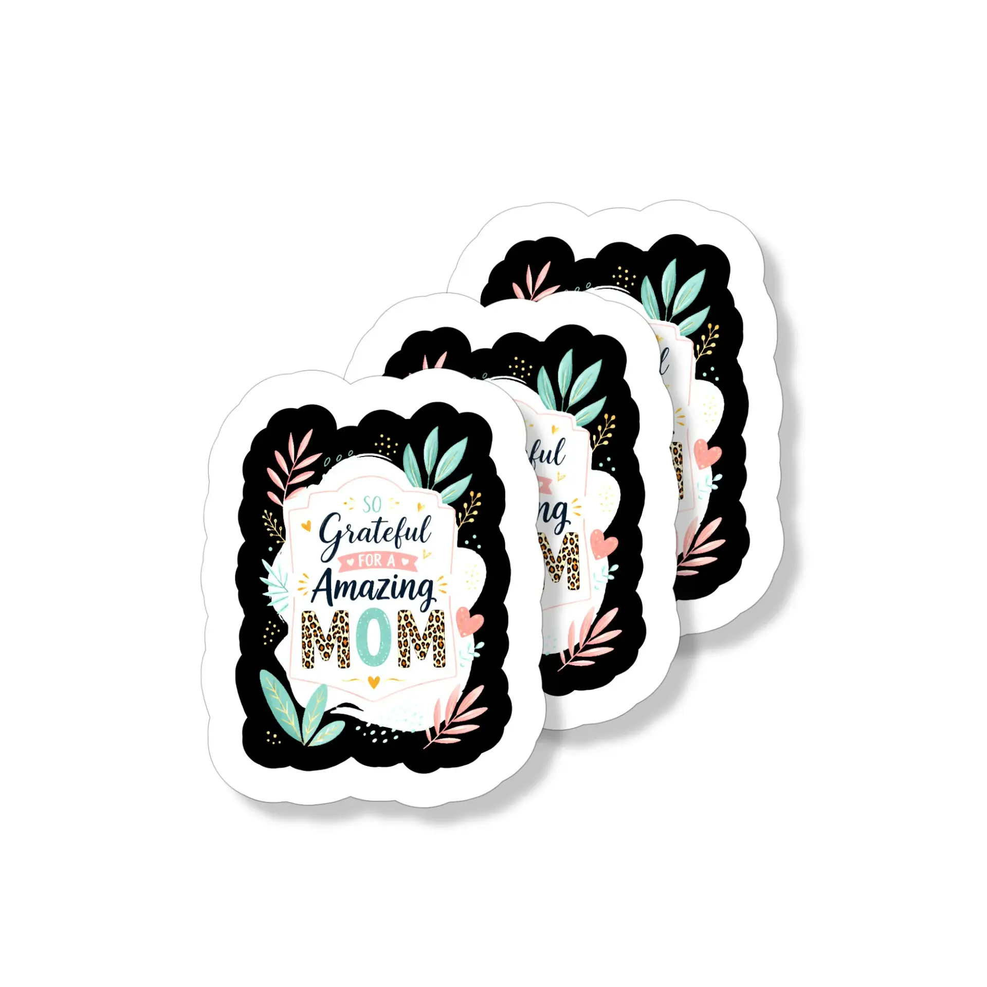 Vinyl Sticker Pack so Grateful for an Amazing Mom Decorative Decals Set for Laptops and Personal Water Bottles