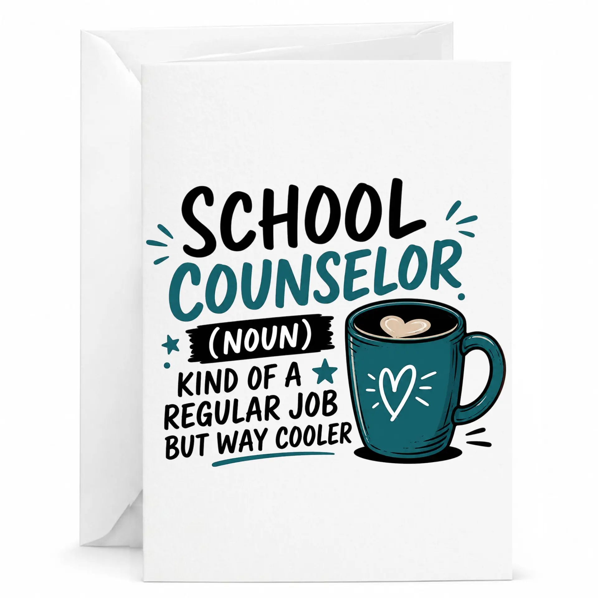 Funny School Greeting Card Professional Appreciation Stationery Blank Note for and Anniversary
