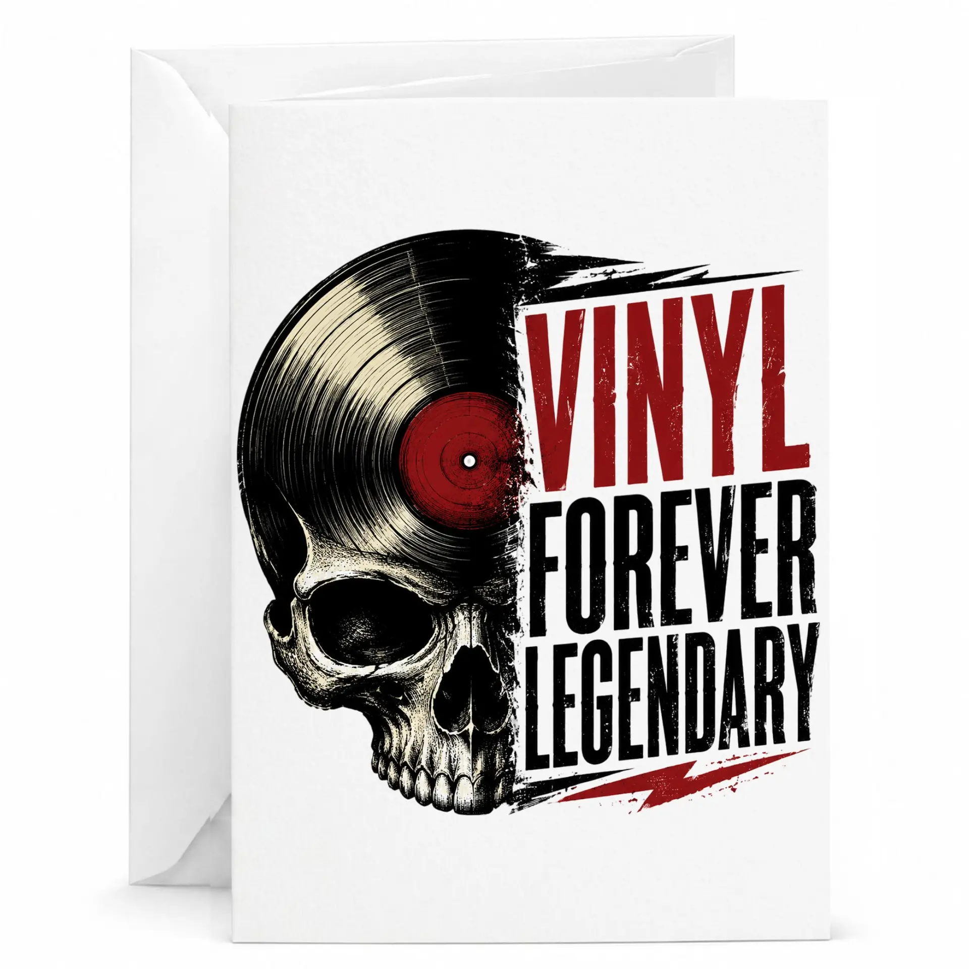 Vinyl Greeting Card Music Lover Gift Enthusiast Record Collection Present Rock and Roll Art
