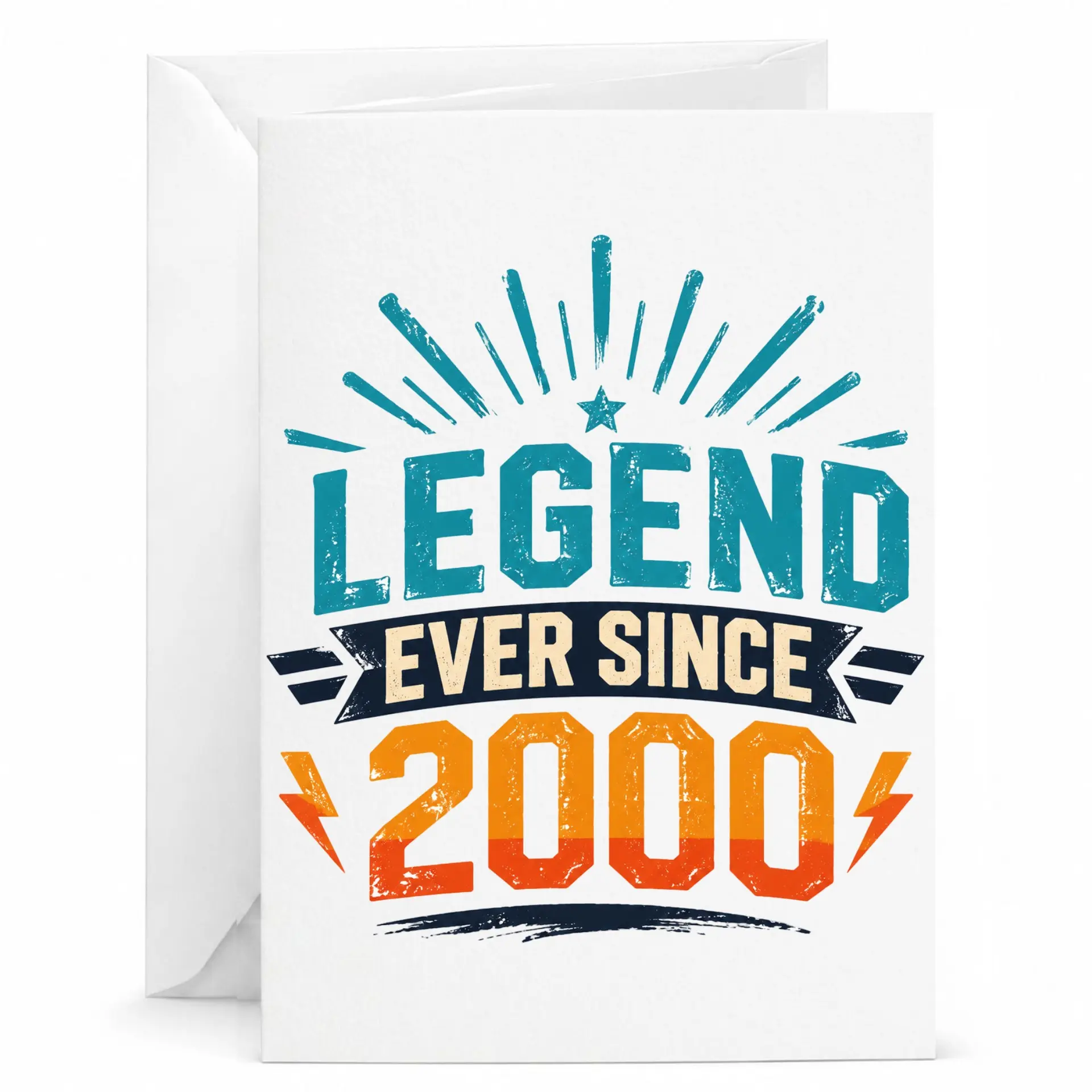 Birthday Card Legend Ever Since 2000 Vintage Style Milestone Greeting Card for Milestone Year Celebration
