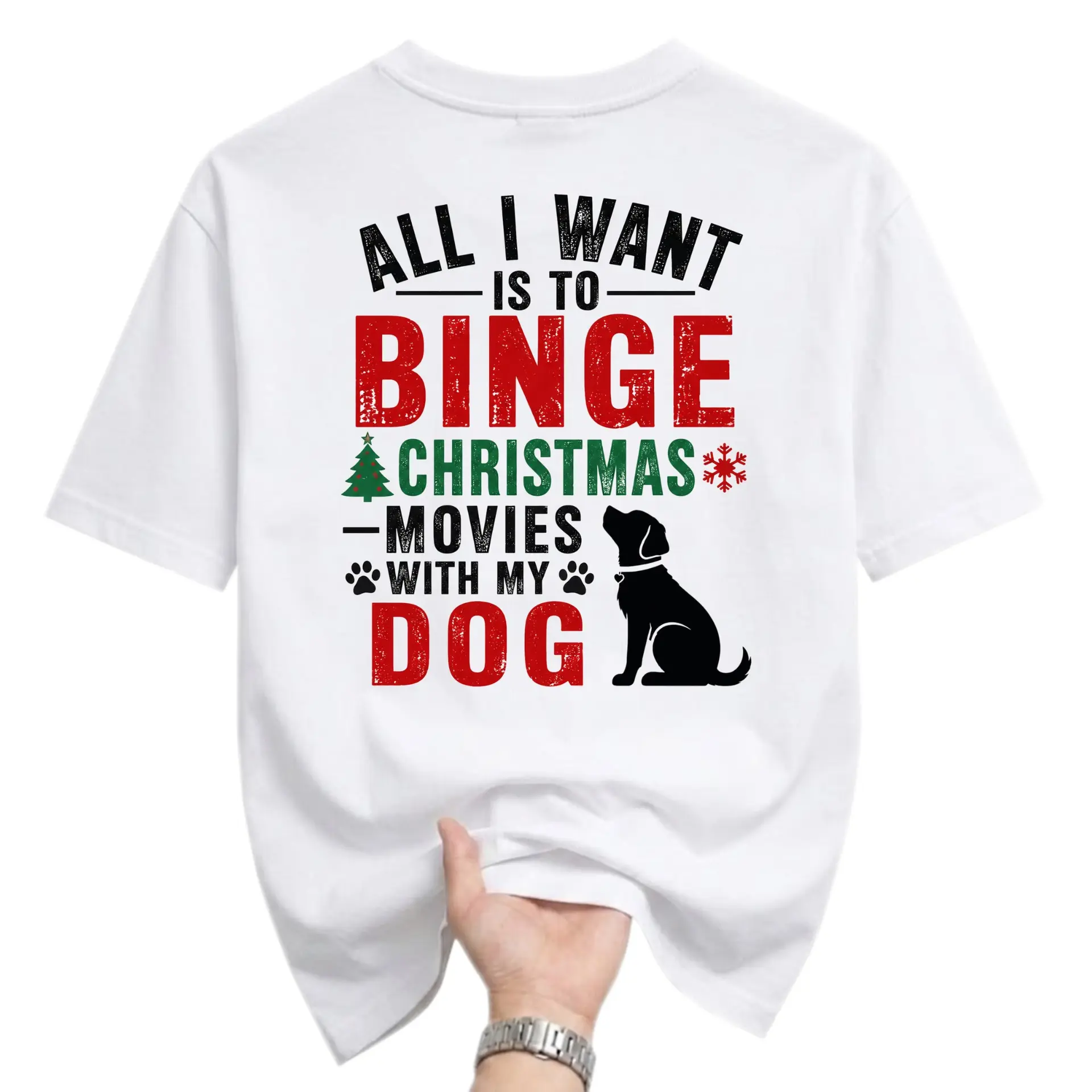 Funny Shirt Christmas Movies with Graphic Print Unisex Casual Cotton Blend