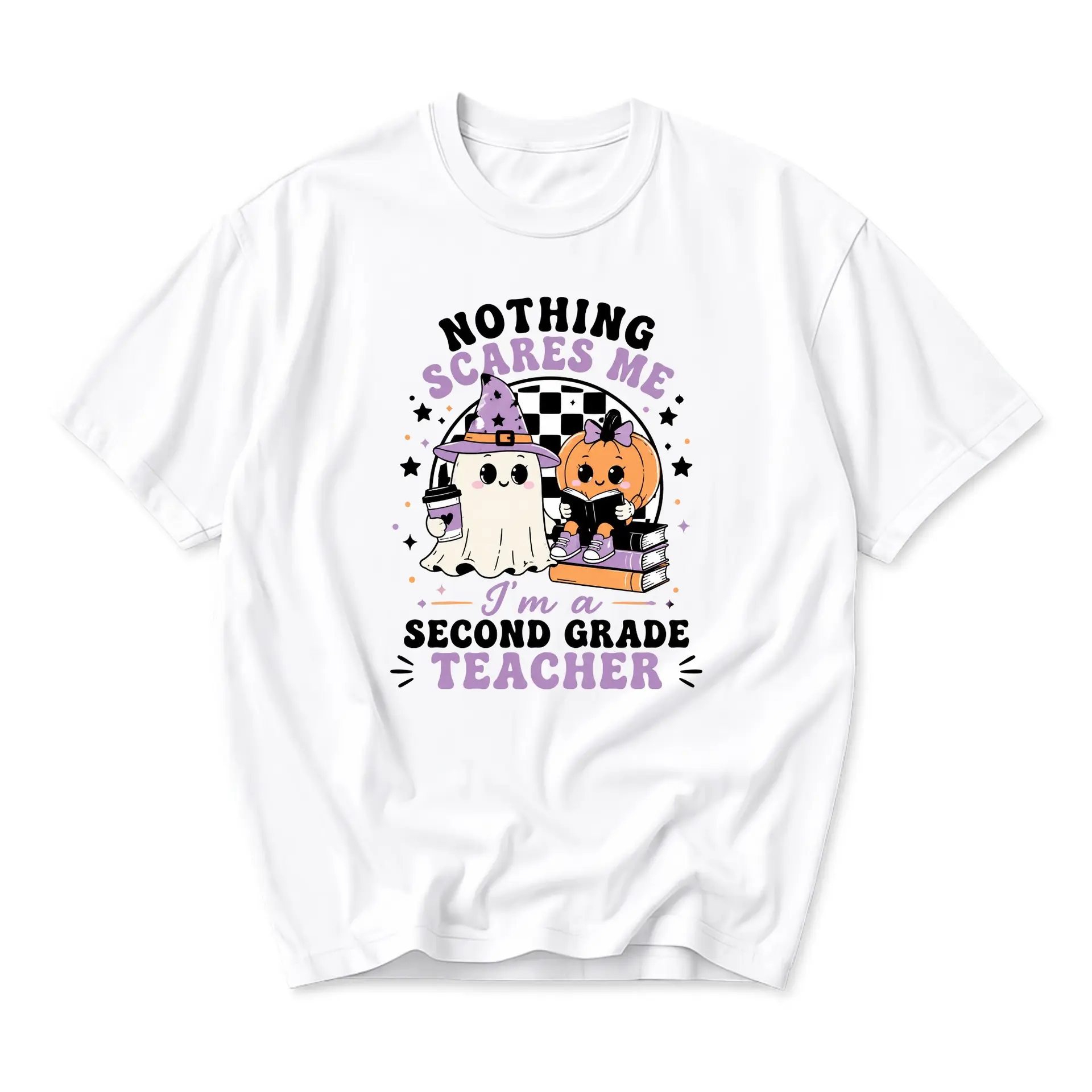 Risk: References School Grade Level and Implies Teacher Occupation, Which Requires Trademark Clearance for Educational Apparel Themes.