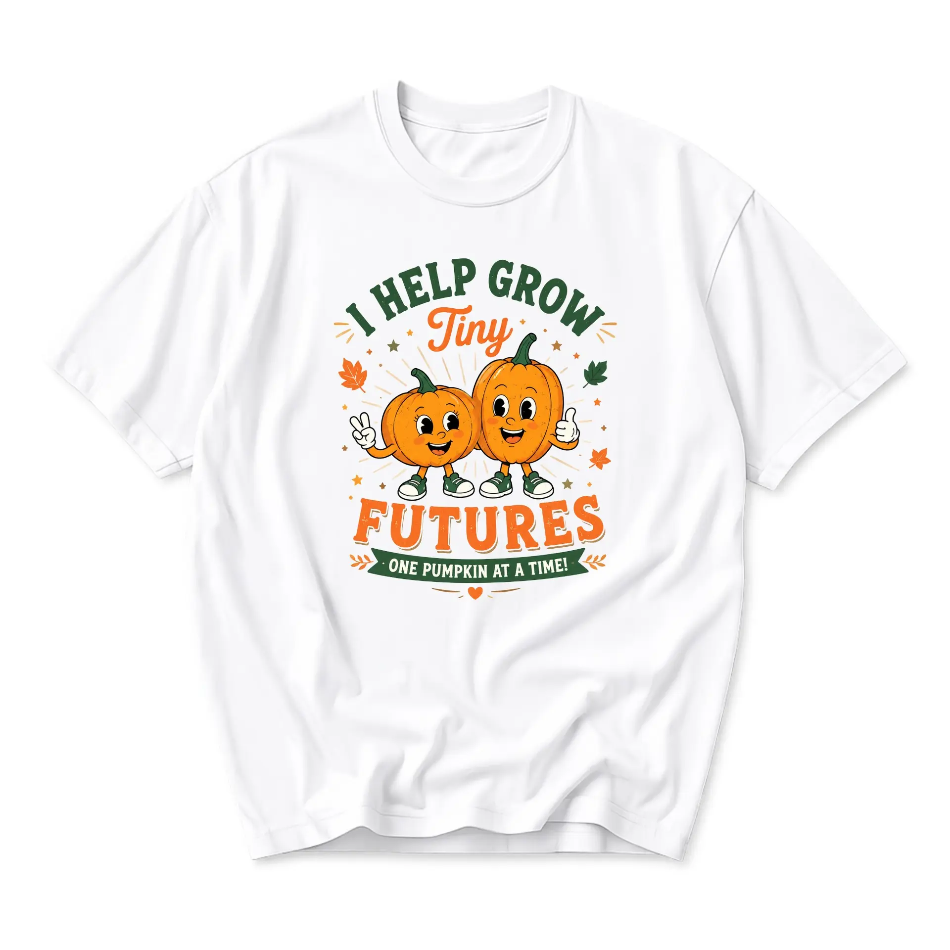 Graphic Tee I Help Grow Tiny Futures Unisex Crew Neck Short Sleeve Shirt Fall Season Vegetable Harvest Apparel