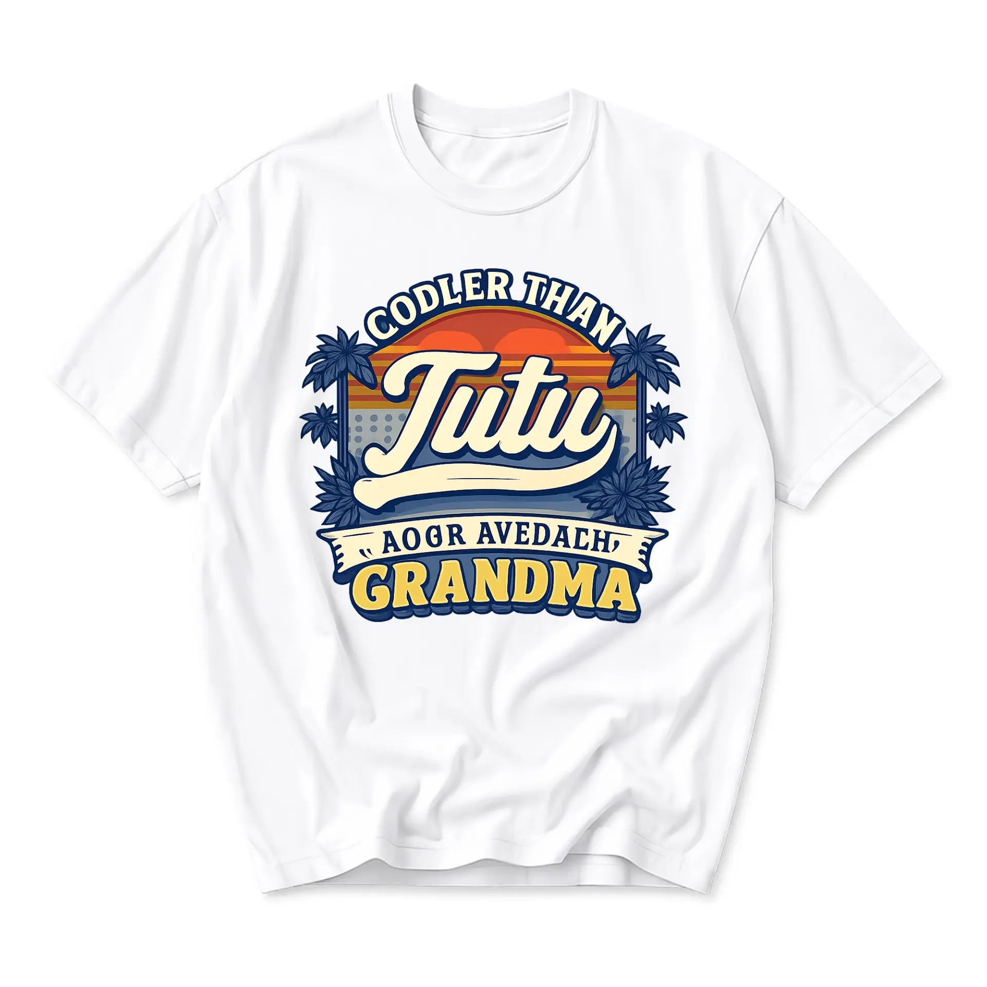 Funny Shirt Cool Tutu Grandma Graphic Tee Unisex Crew Neck Short Sleeve Casual Cotton Blend for Everyday