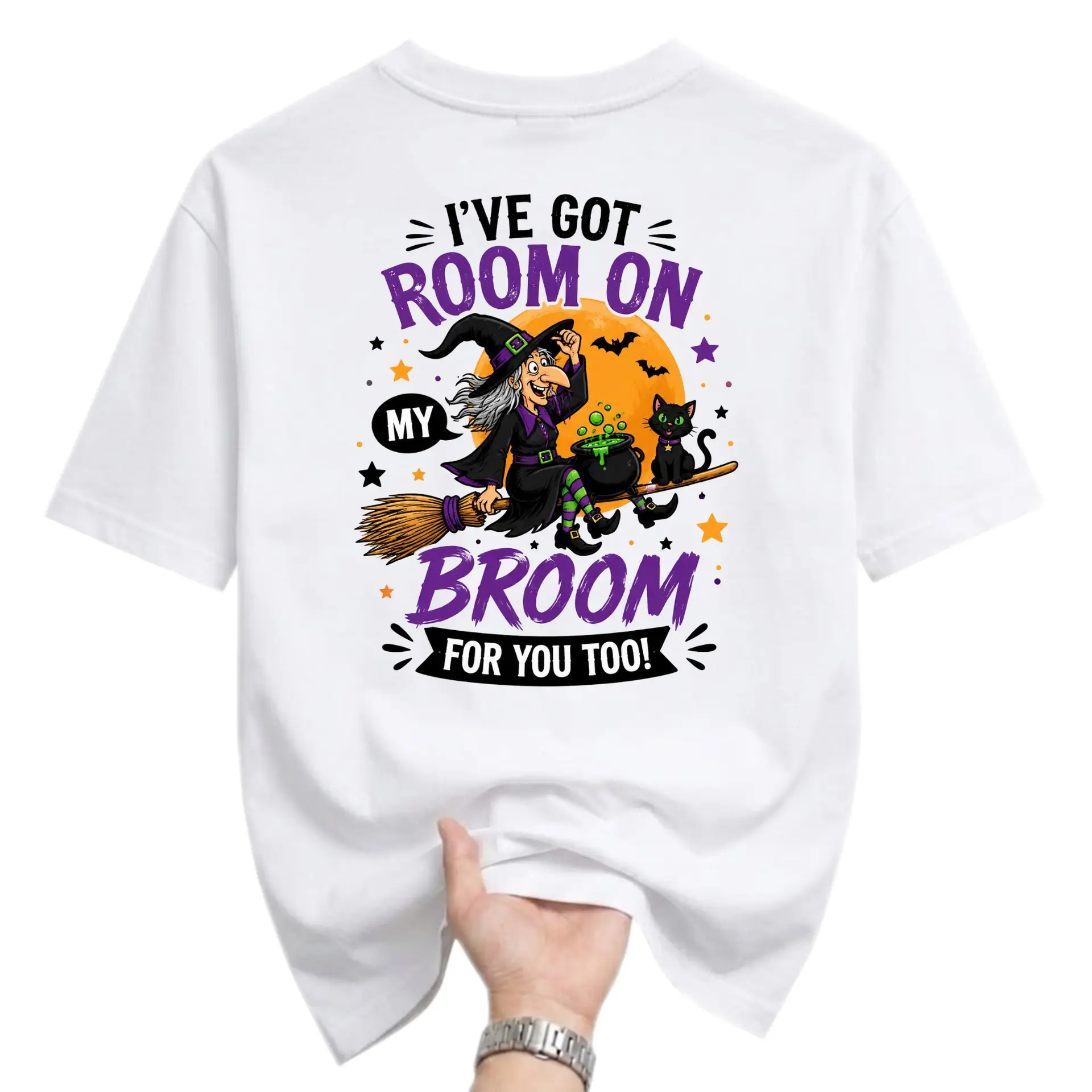 Funny Shirt I Have Got Room on My Broom for You Too Witch Graphic Tee Seasonal Spooky Halloween Casual Apparel