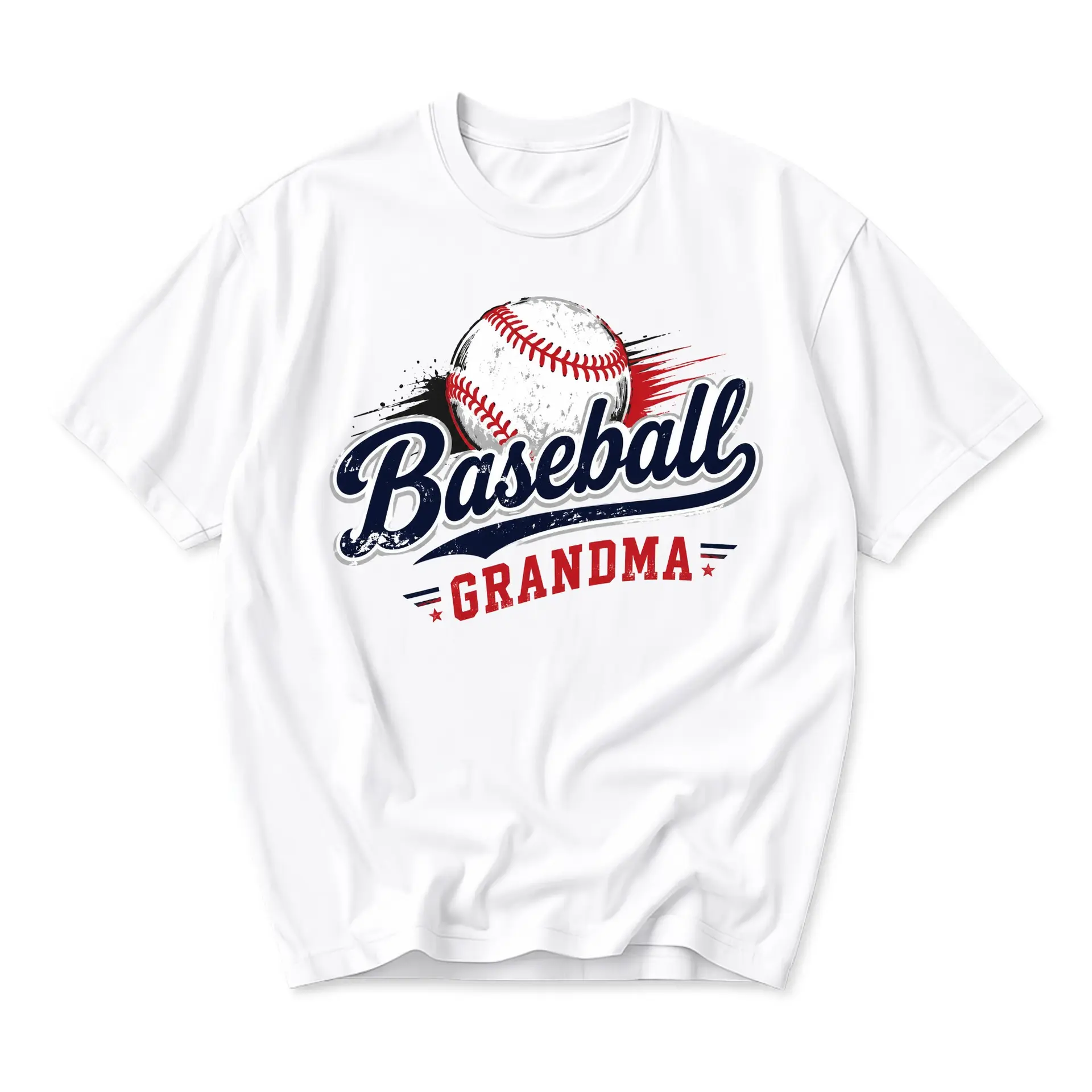 T-shirt Baseball Grandma Graphic Tee Unisex Crew Neck Casual Cotton Blend Sporty Apparel for Daily Wear and Sports Fans